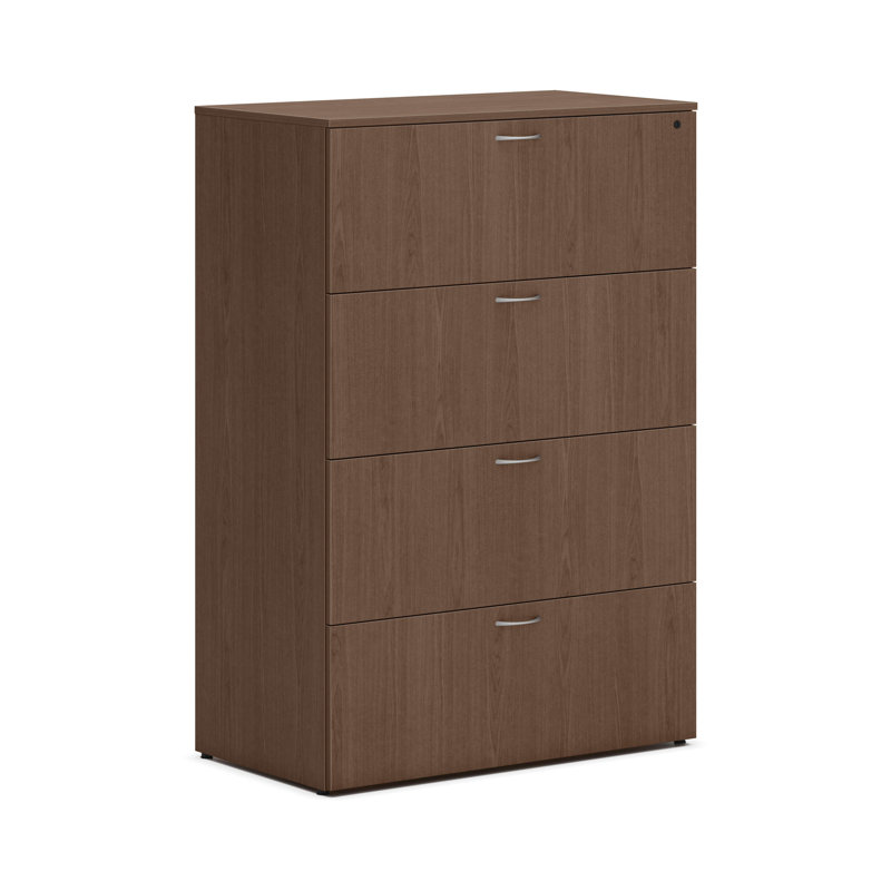 HON MOD Lateral File, 4 Drawers, 36"W, Sepia Walnut, Sepia Walnut