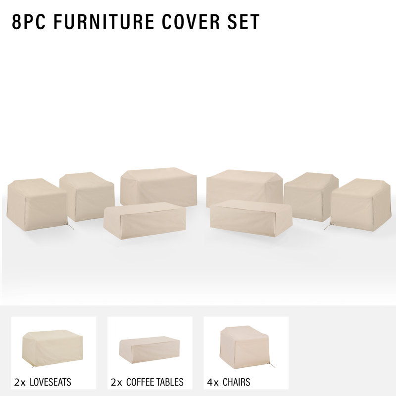 Furniture Covers Outdoor Conversation Set Cover, Tan