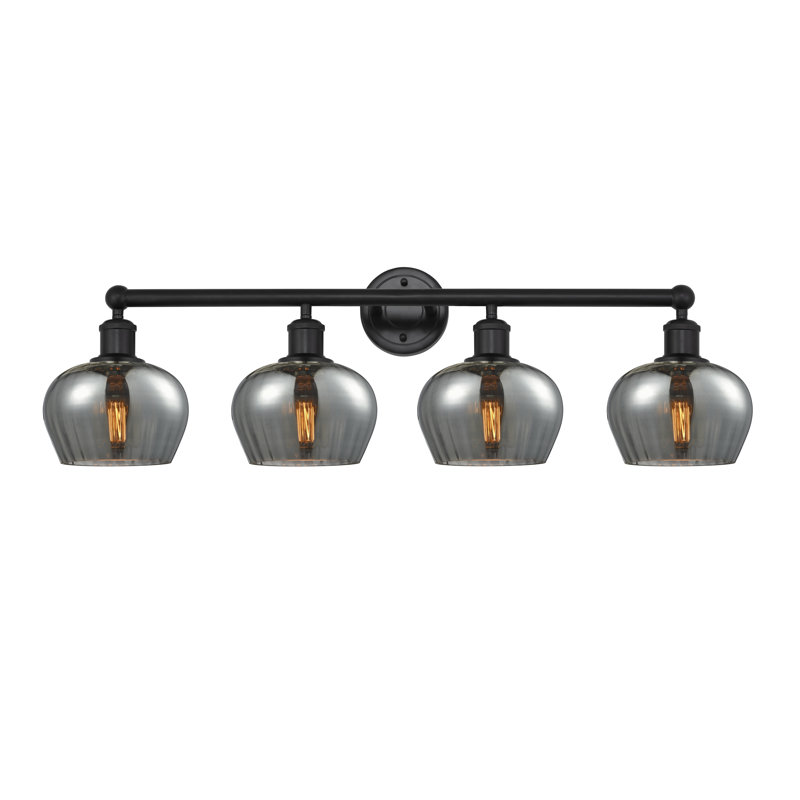 Noille 4 - Light Dimmable Vanity Light, Matte Black, Plated Smoke