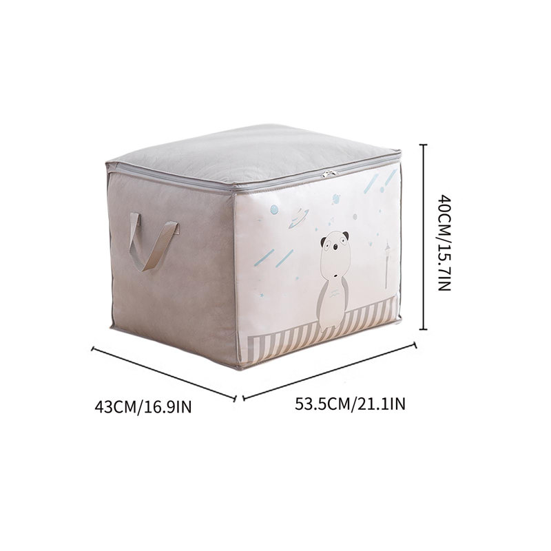 Sac de rangement pour courtepointe non tissé Sac de rangement pour garde-robe pliable, A