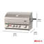 Barbecue au gaz encastré 4 brûleurs Bull Outdoor Products - propane liquide Angus-10844626