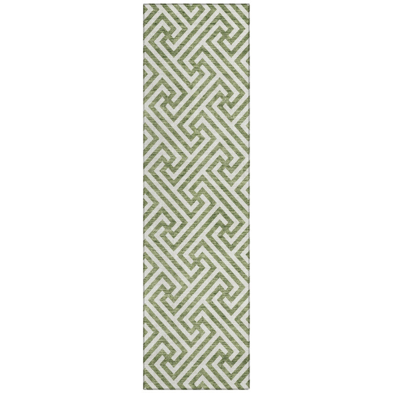 Washable Geometric Indoor / Outdoor Rug, Runner 2'3" x 7'6"
