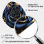 Art mural asymétrique «Gilded Rose In Kings Blue II» - forme de nébuleuse florale-109638610