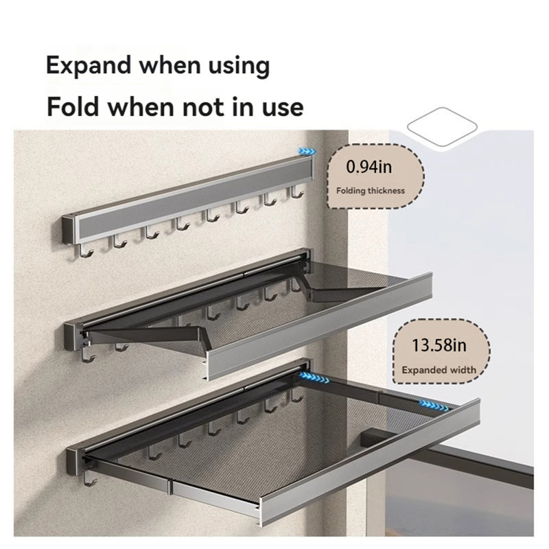 Flexinet Aluminum Retractable Drying Net, 1.85" H x 23.62" W x 14.76" D