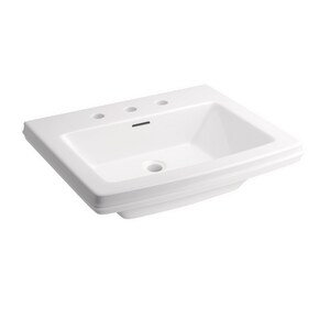 Lavabo de salle de bain rectangulaire en porcelaine vitrifiée de 7 po de hauteur Proflo