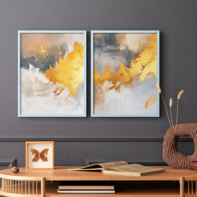 Série ABSTRACT CDxxxix - reproduction encadrée de qualité supérieure - prête à être accrochée - aucun clou requis - aucun clou requis