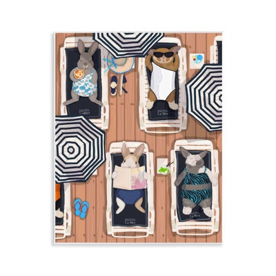 Rabbits at Hotel La Mer Wall Plaque, design by Hanna Melin