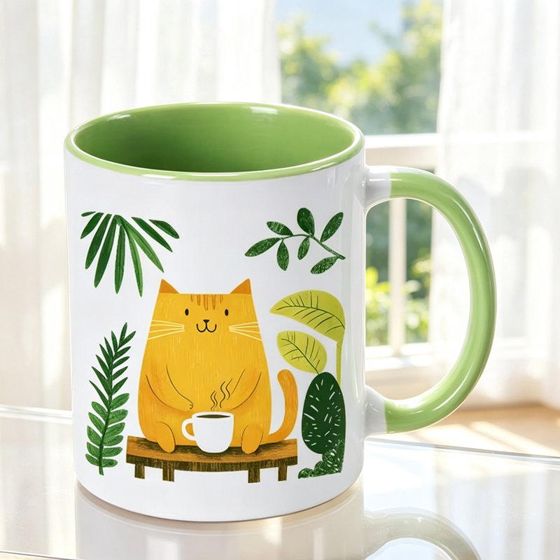 Ceramic Coffee Mug, Green