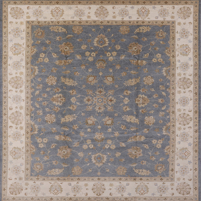 Tapis oriental brun Chalker, Carré 6 pi