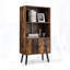 Adedoyin Standard Rustic Bookcase Industrial Rustic Cabinet Sideboard Living Room Furniture