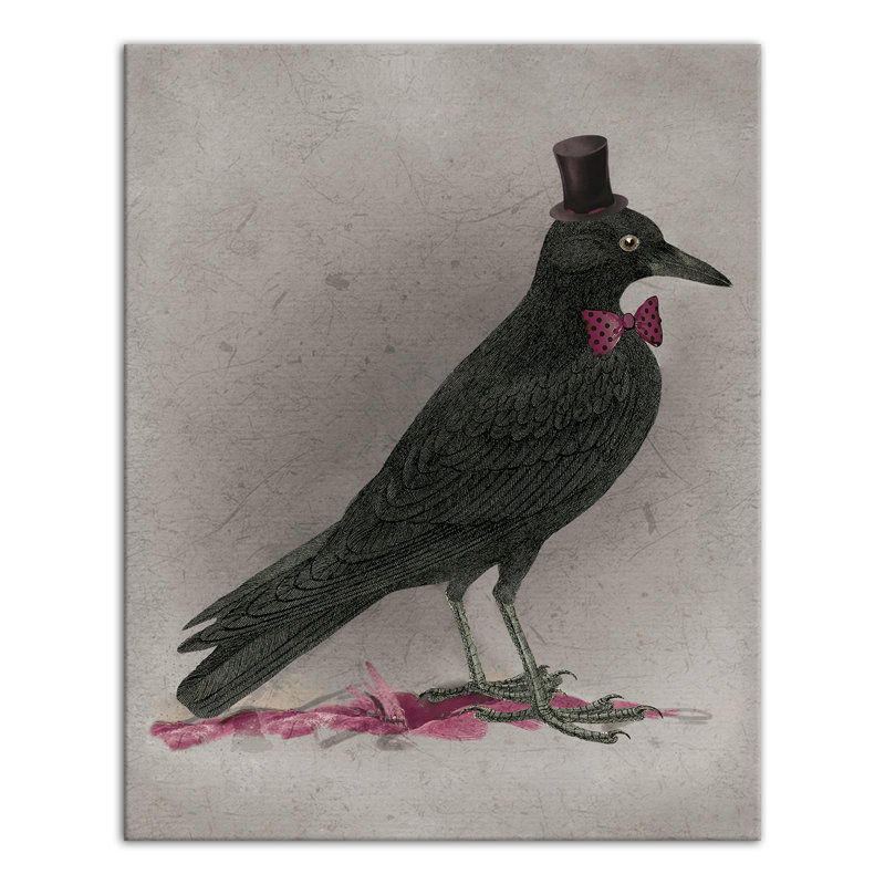 «Stylish Crow», impression, H 20 po x l 16 po, Toile