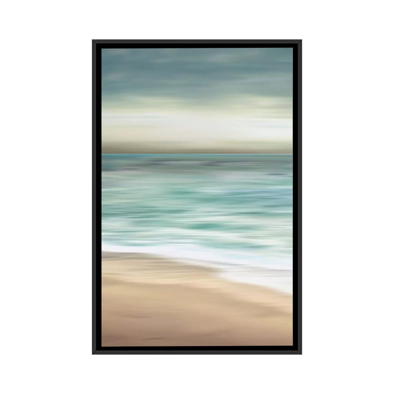 «Ocean Calm II», reproduction sur toile, H 26 po x l 18 po x P 1,5 po, Toile avec cadre noir, Pas de tapis