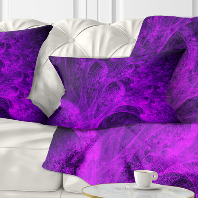 Bright Bright - Magical Fractal Forest - Coussin imprimé abstrait