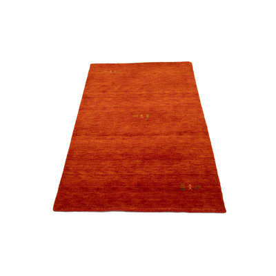 No-Shedding Hand Loomed Gabbeh Rug, 100% Wool, Solid Color, Fade & Stain Resistant, Durable