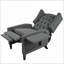 Fauteuil à oreilles inclinable avec table d'appoint pliable Recliners, ports USB | Gris foncé | Polyester-1801114787