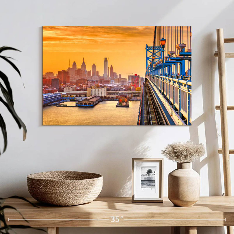 Sireci Philadelphia au coucher du soleil, H 16 po x l 24 po