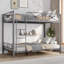 Lit simple superposé simple - structure en acier, gris, utilisation scolaire-49530333