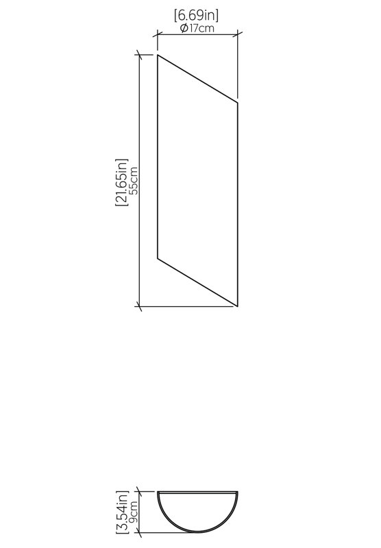 Clean 2 - Light LED Flush Mounted Sconce, Imbuia