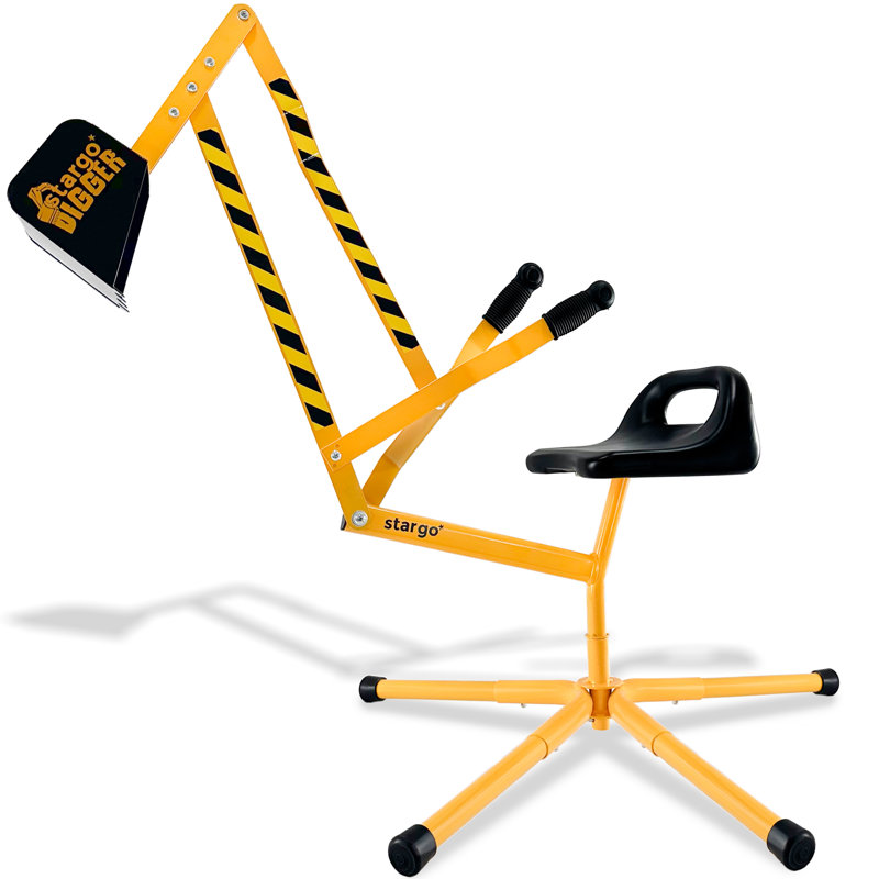 Stargo Yellow Metal 360 Spin Sandbox Digger Toy