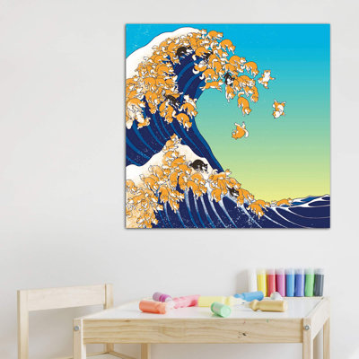 " Shiba Inu In Great Waves " by Big Nose Work