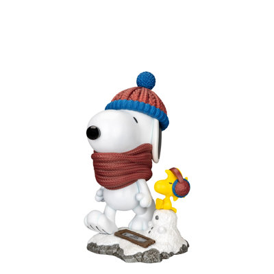 Winter Snoopy and Woodstock Master Craft Table Top Statue