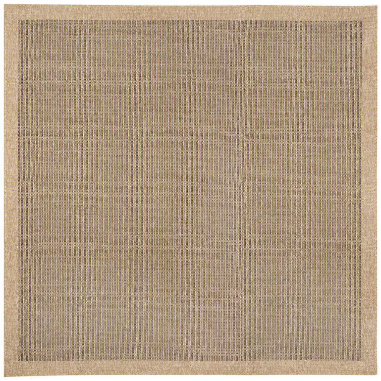 Bordy Machine Made Rectangle 3'3" x 4'11" Polypropylene Indoor / Outdoor Use Area Rug in Brown/Black