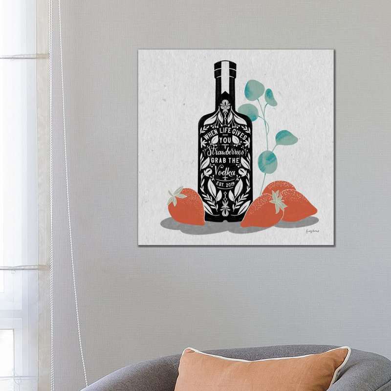 Fruity Spirits Vodka by Becky Thorns - Wrapped Canvas Print, 66.04 cm H x 66.04 cm W x 1.91 cm D