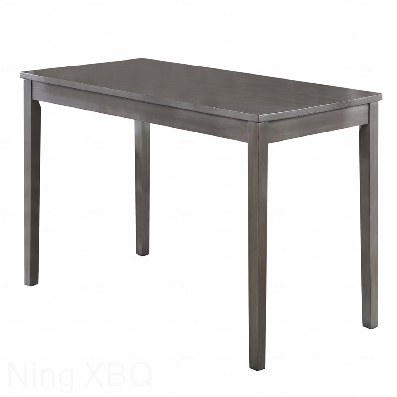 Contemporary Rectangular Dining Table Gray Wood Base