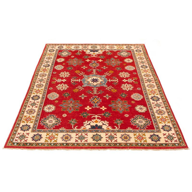 Tapis unique en laine noué à la main 5 pi 9 po x 7 pi 9 po nouvel âge Olivia-Jean