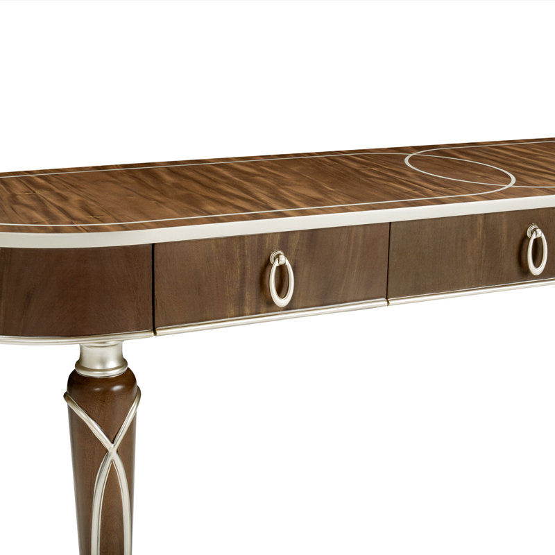 Villa Cherie Console Table, Hazelnut/Chardonnay