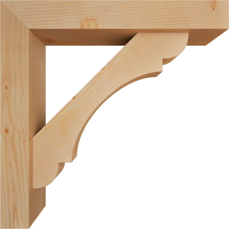 Olympic Block Offset Brace Bracket, 28 x 28, 5 1/2"W Douglas Fir (Smooth)