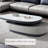 Oval telescopic swivel coffee table