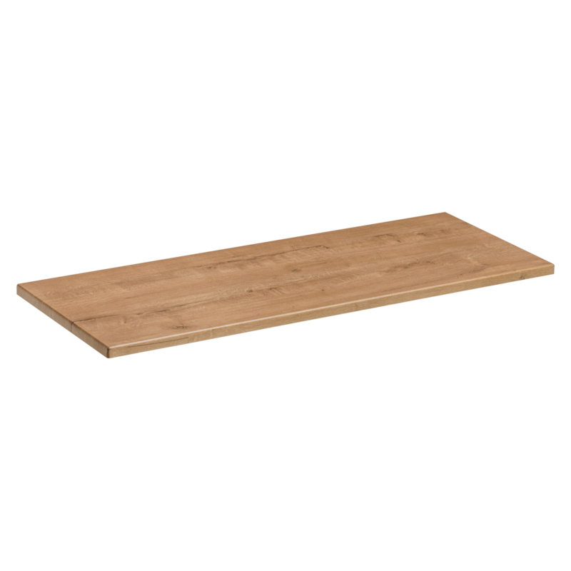 Innayah 120cm Manufactured Wood Double Bathroom Vanity Top, Hamilton Oak