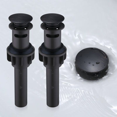 Pop-Up Bathroom Sink Drain with Overflow
