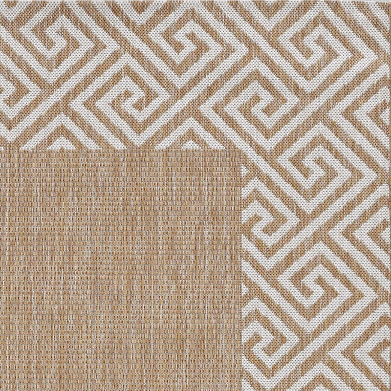 Tapis carré carré touffeté à motif géométrique, Rectangle 5 pi x 7 pi