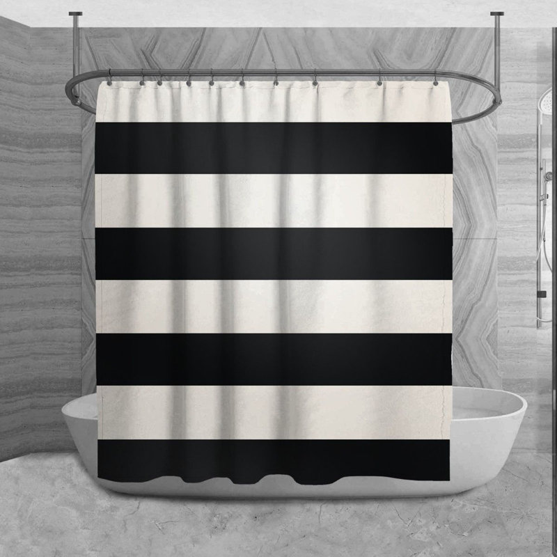 Vidall Striped Shower Curtain, 84" H x 70" W