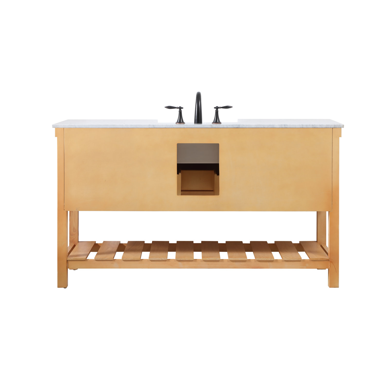 Pelaghia 60'' Single Bathroom Vanity, Natural Wood