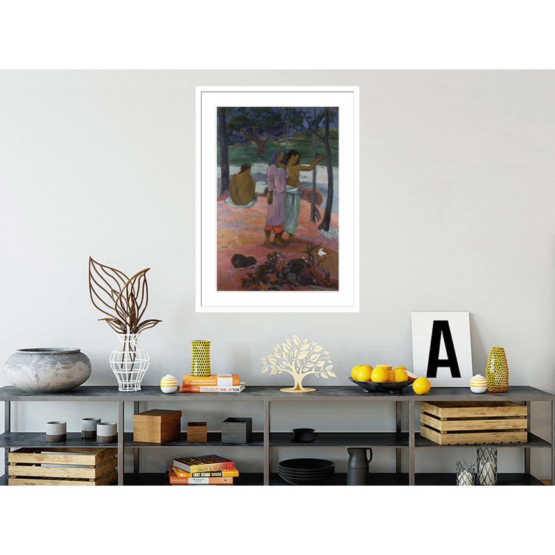 «The Call» par Paul Gauguin - Estampe numérique encadrée, H 41,5 po x l 30,04 po
