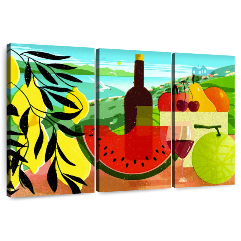 Yarlin Fruits And Wine, 42" H x 65" W