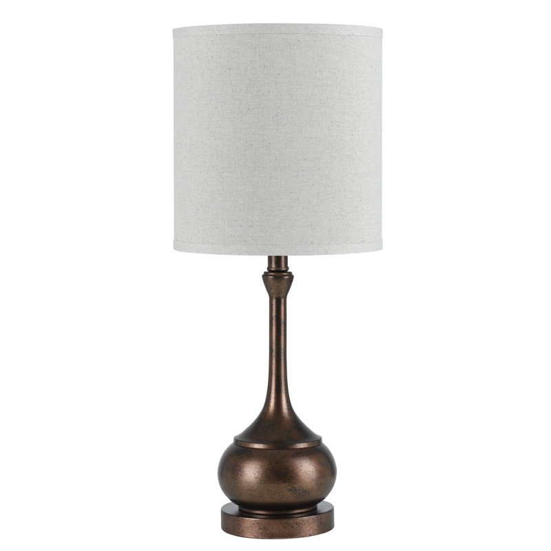 Izen 24.5" Table Lamp, Bronze, White