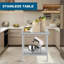 Table de préparation en acier inoxydable 24 po x 18 po pour la maison / restaurant, facile à nettoyer avec tablette inférieure