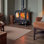 Véritable chauffage au bois avec foyer en fonte
