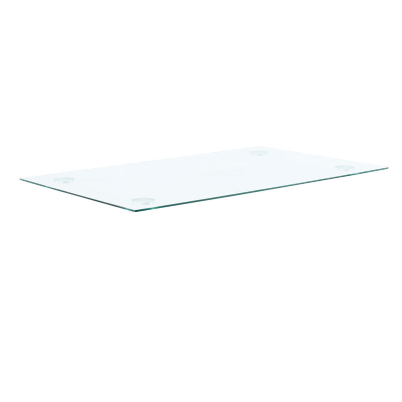 Accessoires de table en verre trempé moderne et minimaliste - Comptoir rectangulaire transparent (Dia1300 * 800 * 8Mm)