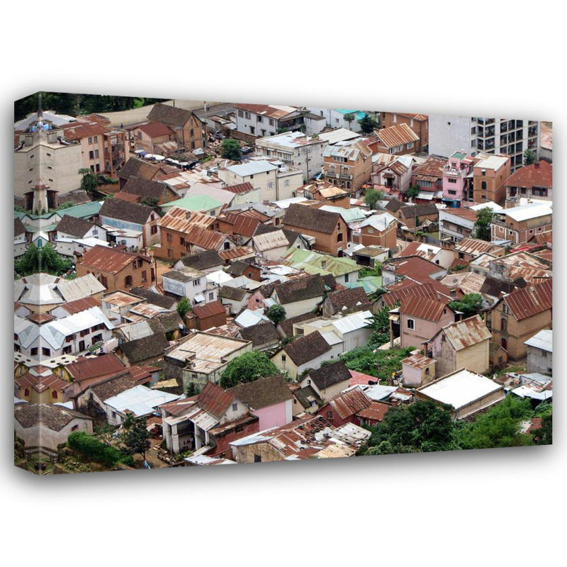 Madagascar Rooftops, 18" H x 24" W