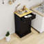 Armoire poubelle de cuisine à un tiroir et un compartiment inclinable