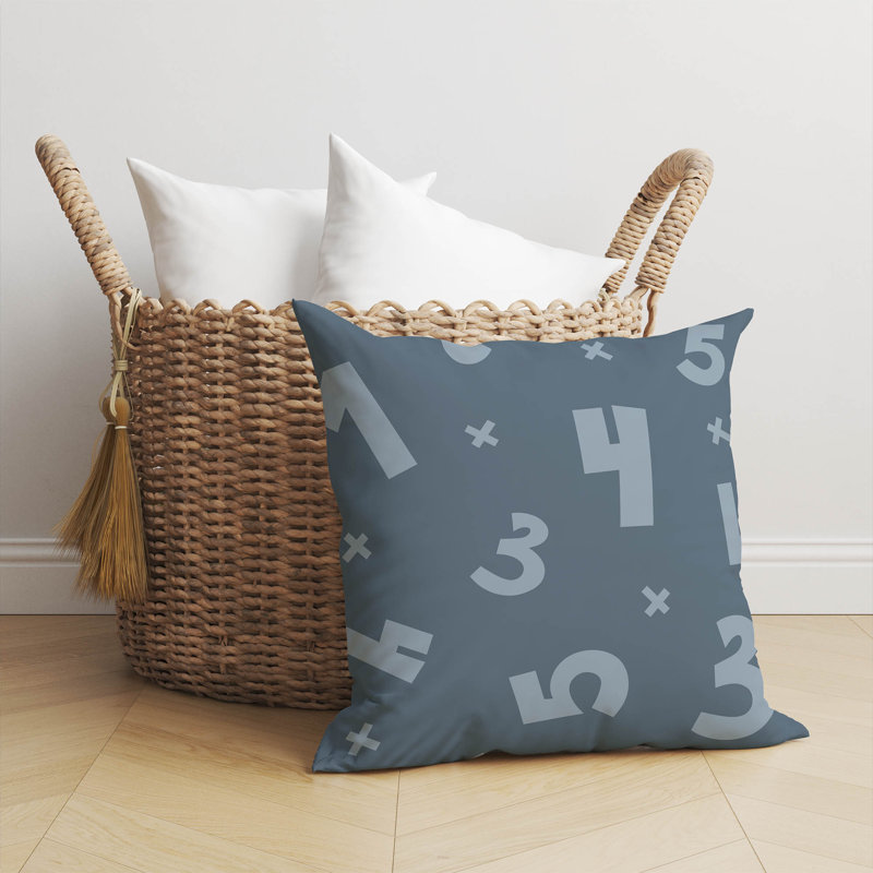 Coussin Numéros, H 18 po x l 18 po, Pierre
