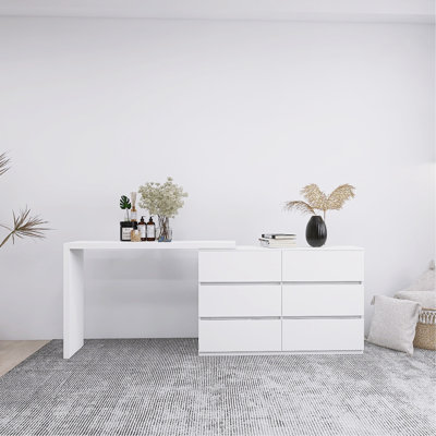 Commode 6 tiroirs sans poignée Dannielyn