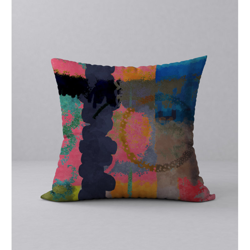 Housse et insert de coussin carré extatique, H 18 po x l 18 po x p 5 po