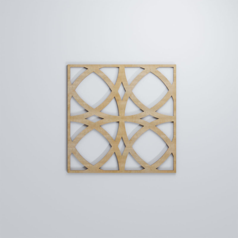 Panneaux muraux décoratifs en bois Fleetwood, H 11 3/8 po x l 11 3/8 po x P 1/4 po, Bouleau