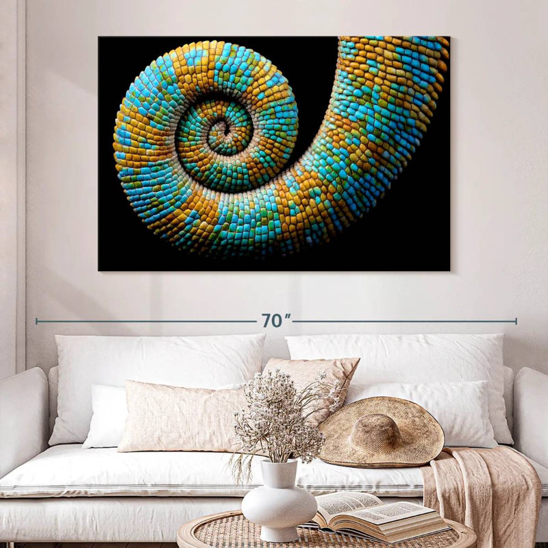 Brampt Curled Chameleon, 34" H x 51" W